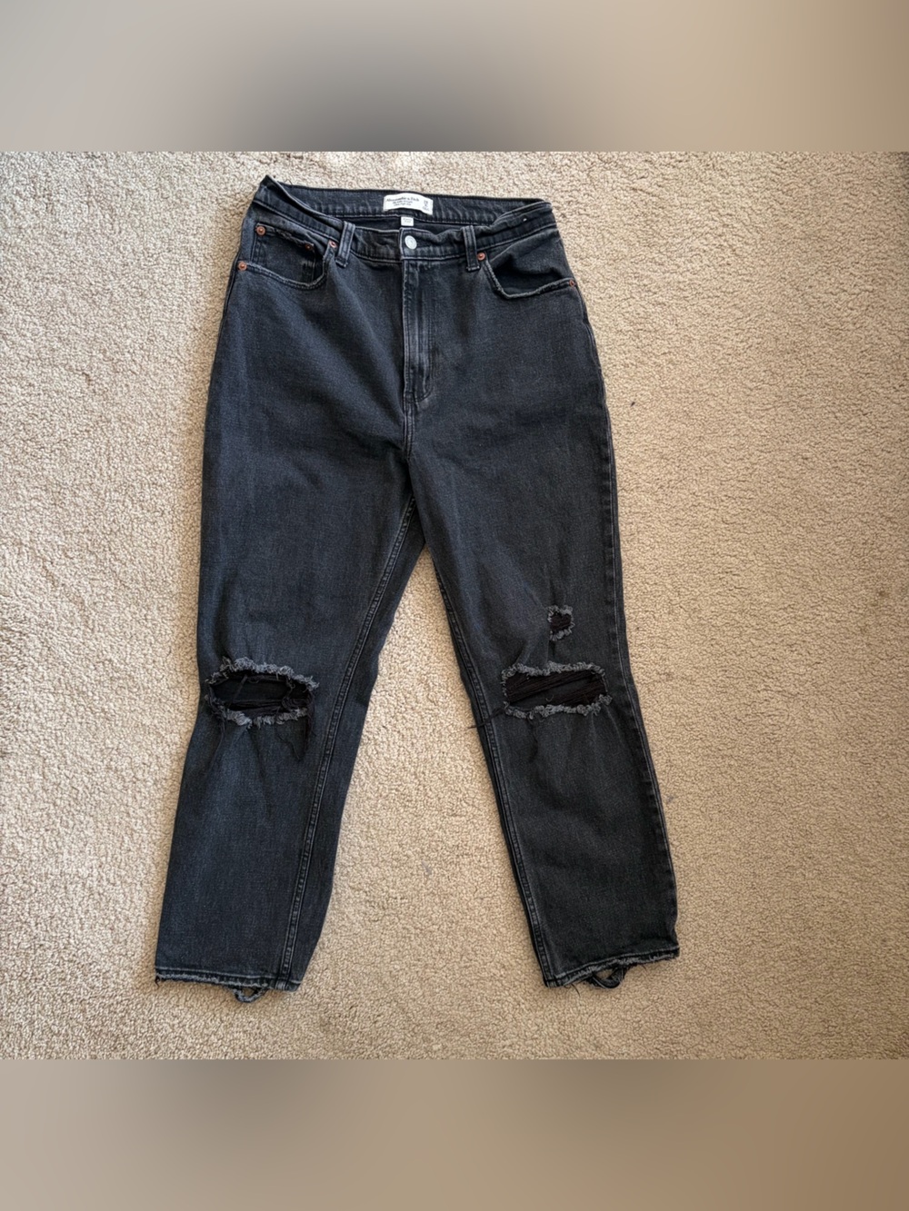 Abercrombie And Fitch The Ankle Straight Ultra High Rise Curve Love Jeans Sz 28